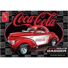 AMT 1492 1/25 1940 Willys Coupe Coke Race Team Plastic Model Kit
