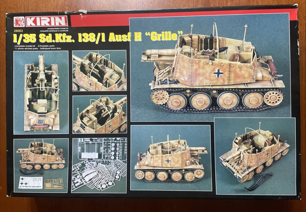 SdKfz 138/1 Ausf H “Grille” Self-Propelled Gun 1/35 Kirin Assy Started Kit#28003