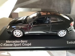 1/43 MINICHAMPS Mercedes Benz , C class coupe, sport,met. Black, mint+++!