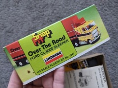 VTG UNBUILT 1970s LINBERG #1047 SNAP FIT FORD CL-9000 SEMI TRAILER TRUCK HO KIT