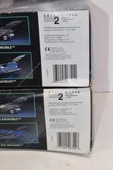 Vintage Revell Batman Forever Model Kit Lot: Batwing And Batboat- 1995- Open Box