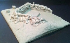 Panzer Art 1/35 German PaK 43/3 Field Stand with Concrete Pad Ruhr WWII RE35-349
