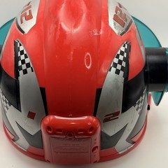 2008 Playskool Helmet Heroes Racers Hasbro Red Race Car Driver #12 TESTED WORKS!