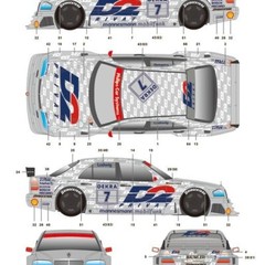 S.K. Decals SK24127 AMG Mercedes C-Class DTM 1994 “D2 Privat” Decal Sheet