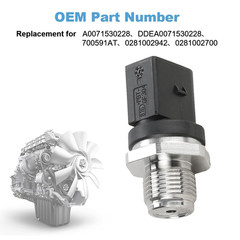 Fuel Rail Pressure Sensor Compatible with Detroit DD13 DD15 DD16, Sprinter 2T 3T