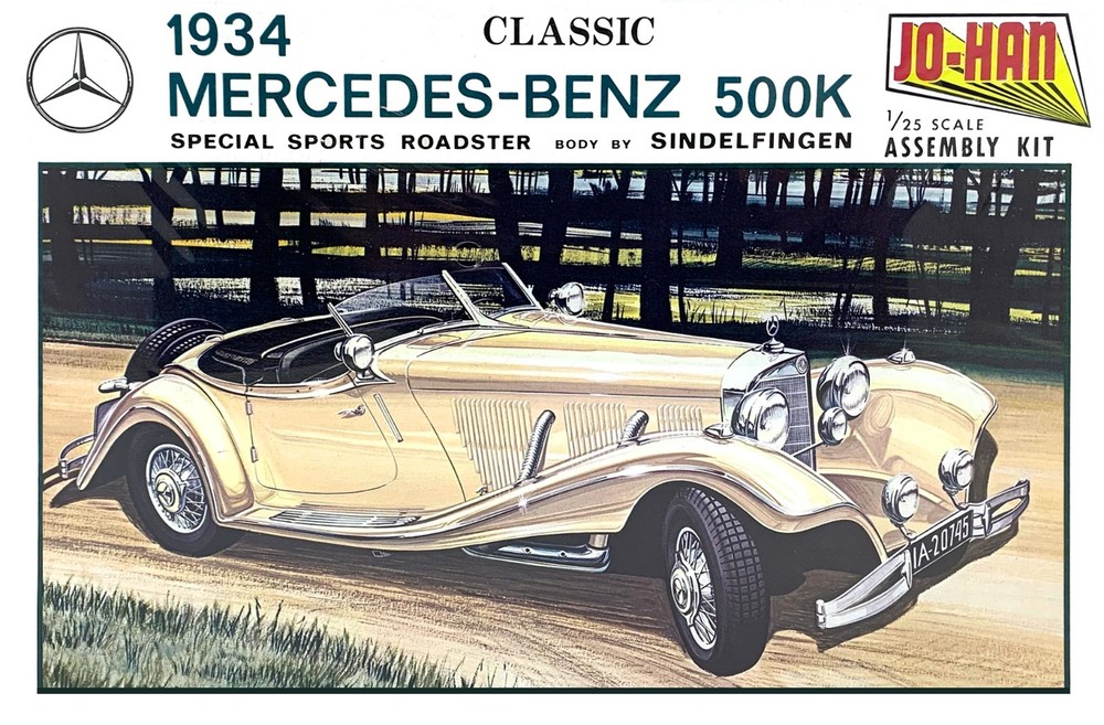 Jo-Han 1934 Mercedes-Benz 500K Special Sports Roadster 1:25 Model Kit GC-234 NEW