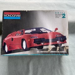 1991 Monogram 25th Anniversary Lamborghini Countach Vintage 1:24 Model Kit AS IS