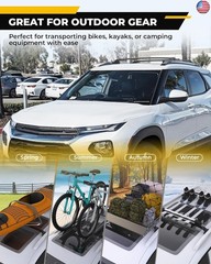 EZREXPM 265LBS Lockable Cross Bars Roof Rack Fit for Chevrolet Chevy