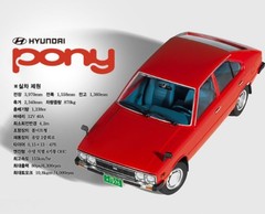Academy 15137 Hyundai Pony 1975 1/24 Plastic Model Kit with Figure Made in Korea