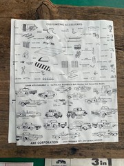SET OF 7 VINTAGE ORIGINAL INSTRUCTIONS FROM AMT 3 in 1 CUSTOMIZING MODEL KITS