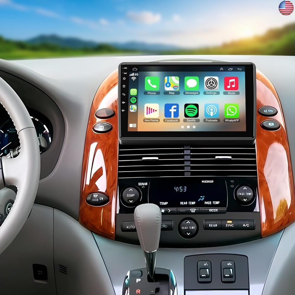 Android 13 Car Radio Stereo for Toyota Sienna 2004-2010, Wireless