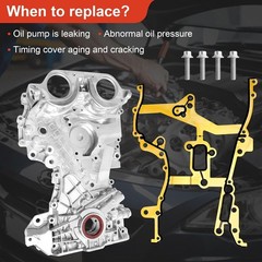 Oil Pump Timing Chain Cover with Gasket for 1.4L Chevy Cruze 2011-2015, Chevy