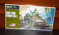 Vintage Hasegawa Minicraft 1:72 Light tank Stuart Mk1 Plastic Model Kit 703