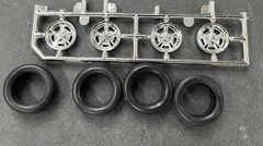#12 TIRES & Chrome 5 hole WHEELS Model Kit PARTS McM 1/25 1/24