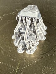 Supercharger Blower V8 Rc Car model engine 3D printed 1:10 scale Silver Silk PLA