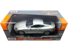 Motormax Aston Martin DB9 Coupe Silver Metallic 1/24 Diecast Model 73321 Silver