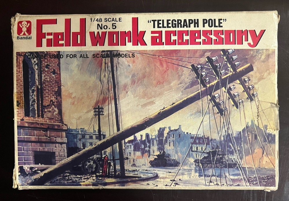 Bandai 1/48 Telegraph Pole Fieldwork Accessory Kit #8233 Parts Sealed See Photos