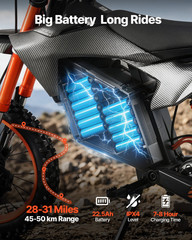 Electric Dirt Bike for Teens Adults, 2000W Motor, 31 MPH Speed, 31 Miles Max Ra