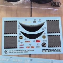 TAMIYA 1/12 scale Red Bull YAMAHA YZR500 99 WCM model kit
