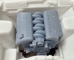 Resin Corvette LS3 engine for scale model cars, 1/24 1/25