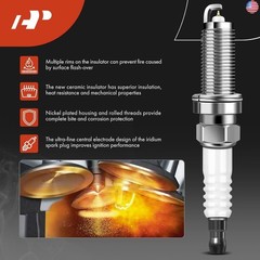 A-Premium Ignition Coil Pack and Iridium Spark Plugs Compatible with Nissan