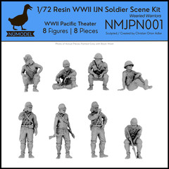 NUMODEL NM0022 | 1/72 Resin WWII Japanese IJN Scene Kit “Wearied Warriors” | 8pc