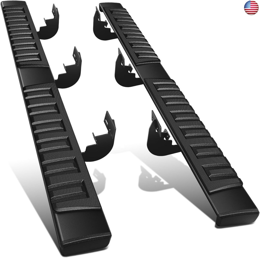 DNA Motoring 6 Inch Wide Flat Running Boards Side Step Bars Compatible with