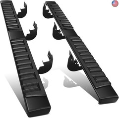 DNA Motoring 6 Inch Wide Flat Running Boards Side Step Bars Compatible with