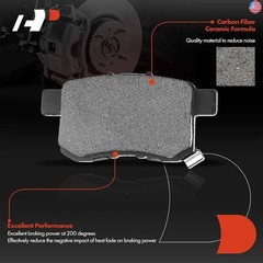 A-Premium 11.09 inch (282 mm) Rear Drilled and Slotted Disc Brake Rotors +