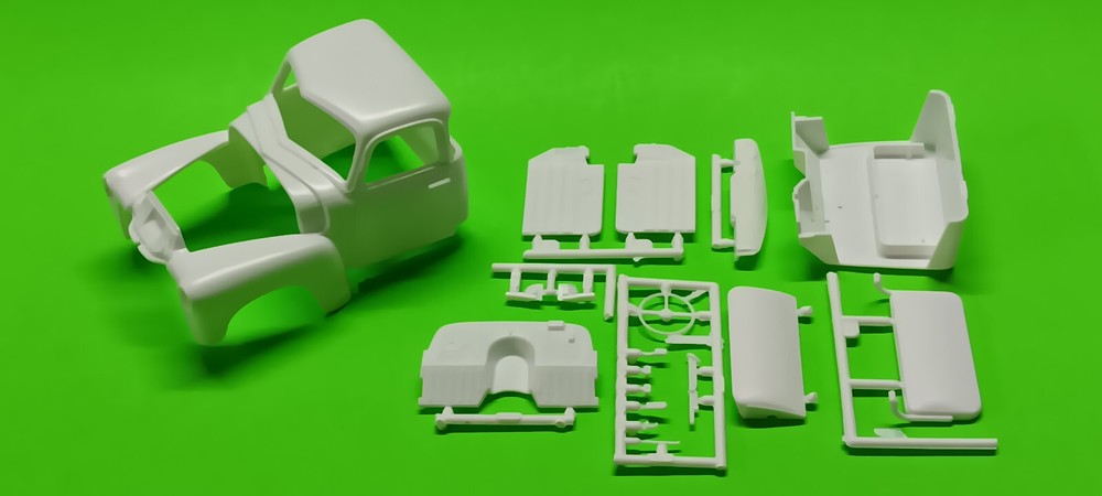 50 1950 Chevy 3100 Pickup Truck 1/25 AMT Cab Body Interior Tub Bench Seat Dash