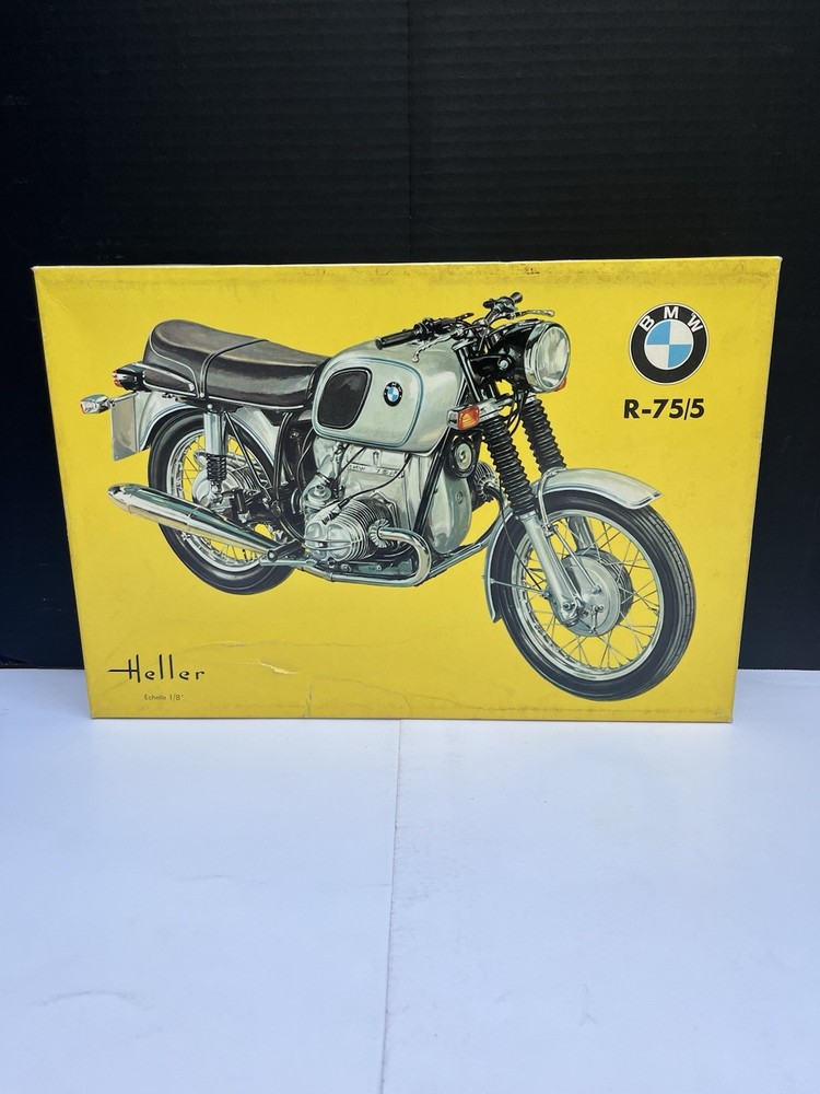 Heller 1/8 BMW R75/5 #L990 Vintage Motorcycle Model Kit 1971