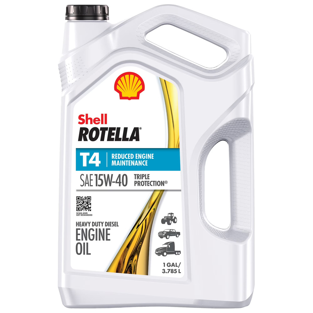 2 Pack Shell T4 Triple Protection 15W-40 Diesel Engine Oil, 1 Gallon