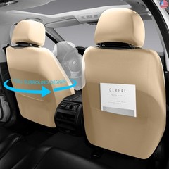 Premium Leather Car Seat Covers Front Pair,Universal Fit for