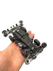 Tamiya Mini 4WD S2 Chassis 18074 (Raikou Emperor): Matte Blk Paint Race Mod