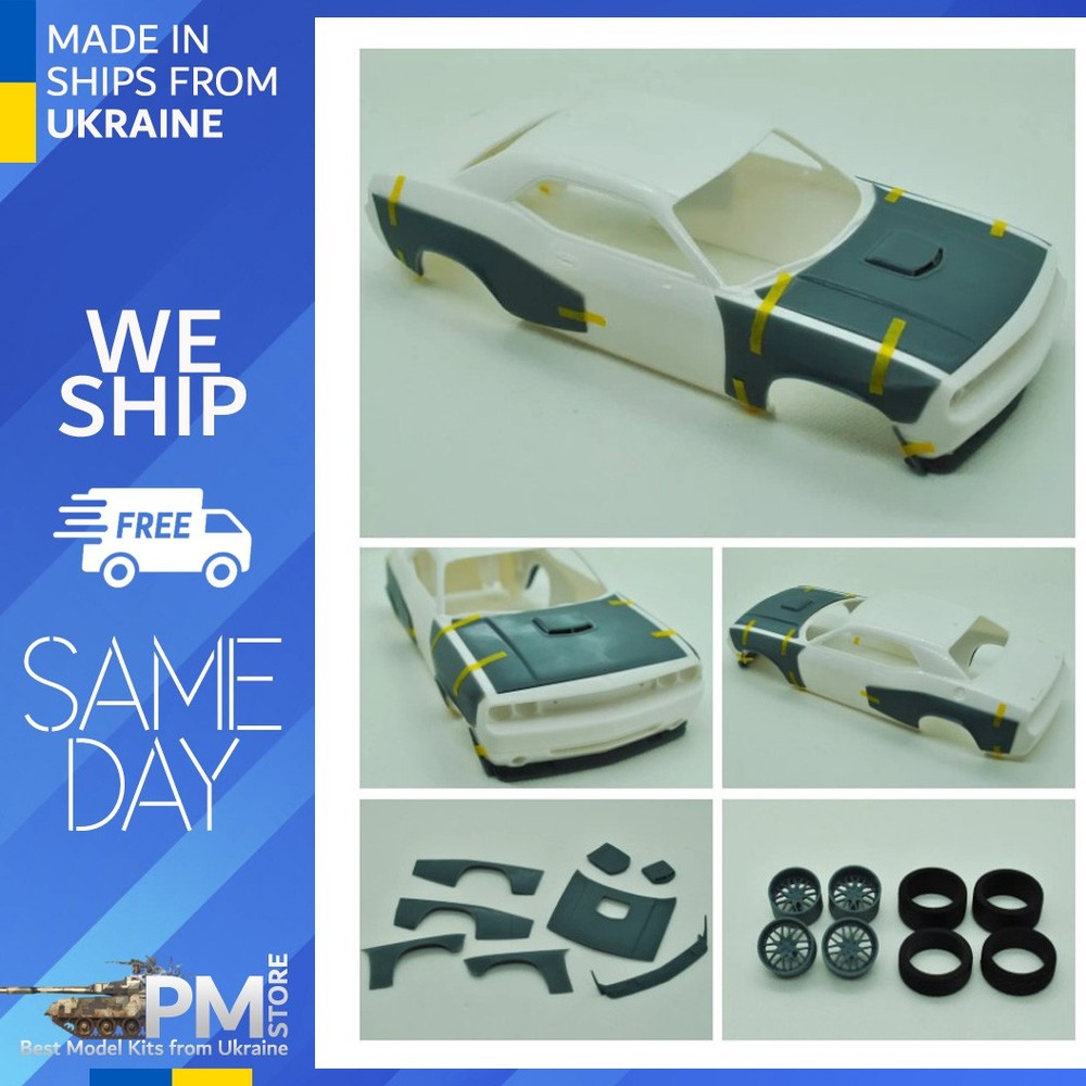 DiOlex DP24071 1/25 3D print 2009 Dodge Challenger SRT-8 Fast Furious 6 transkit