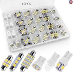 42 Pieces Interior Car Lights, Super Bright White Dome Map Tail Cab Lights Bulb