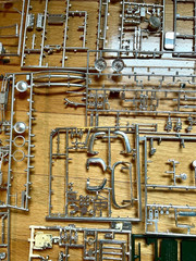 Vintage Model Car Chrome Parts Lot Sprues Trees Original Bags AMT MPC Monogram