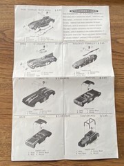 Vintage Strombecker Assembly Instructions Sheet Model Racer Ephemera