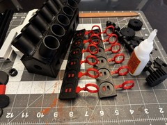 3d Printed V12 Compressed Air Engine Model (UNASSEMBLED)
