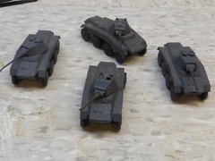 Roco Minitanks (4) Painted WWII German Sd Kfz 234/2 Puma AC Lot #7222K©
