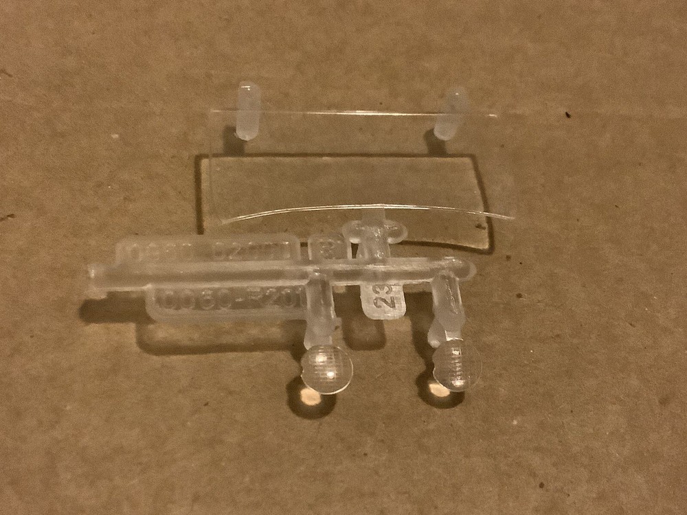 1 24 scale model parts Black Widow Hot Rod Windshield/ Headlights No Box