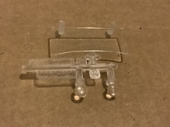 1 24 scale model parts Black Widow Hot Rod Windshield/ Headlights No Box