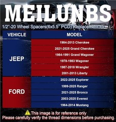 6×5.5 Wheel Spacers Fit for Tahoe, Avalanche, Yukon XL, Frontier Pro-4X, 1 inch