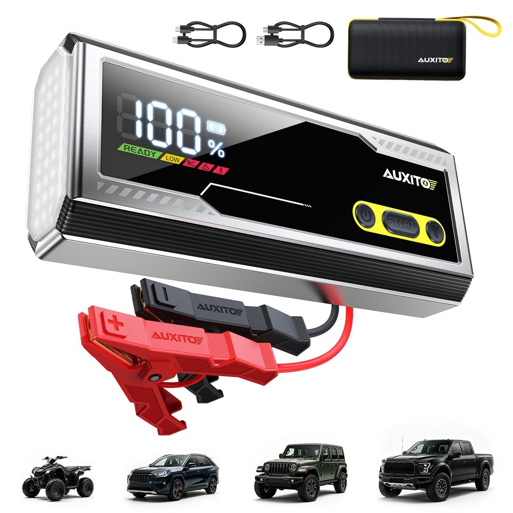 Auxito 9000A Jump Starter 12V Car Battery Jump Starter Up To All Gas/All Diesel