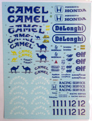 Decalpool 1/20 Scale Camel Lotus Honda 99T 1987 Decal Sheet DP326 for Tamiya kit
