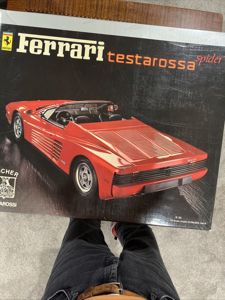 Pocher 1/8 Red Ferrrari Testarossa Spider Roadster K54 FREE UPS PACKING/SHIPPING