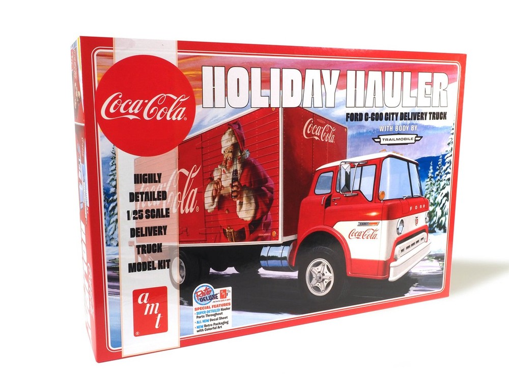 AMT 1459 1:25 Scale Ford C-600 City Holiday Delivery Truck Coca-Cola Model Kit