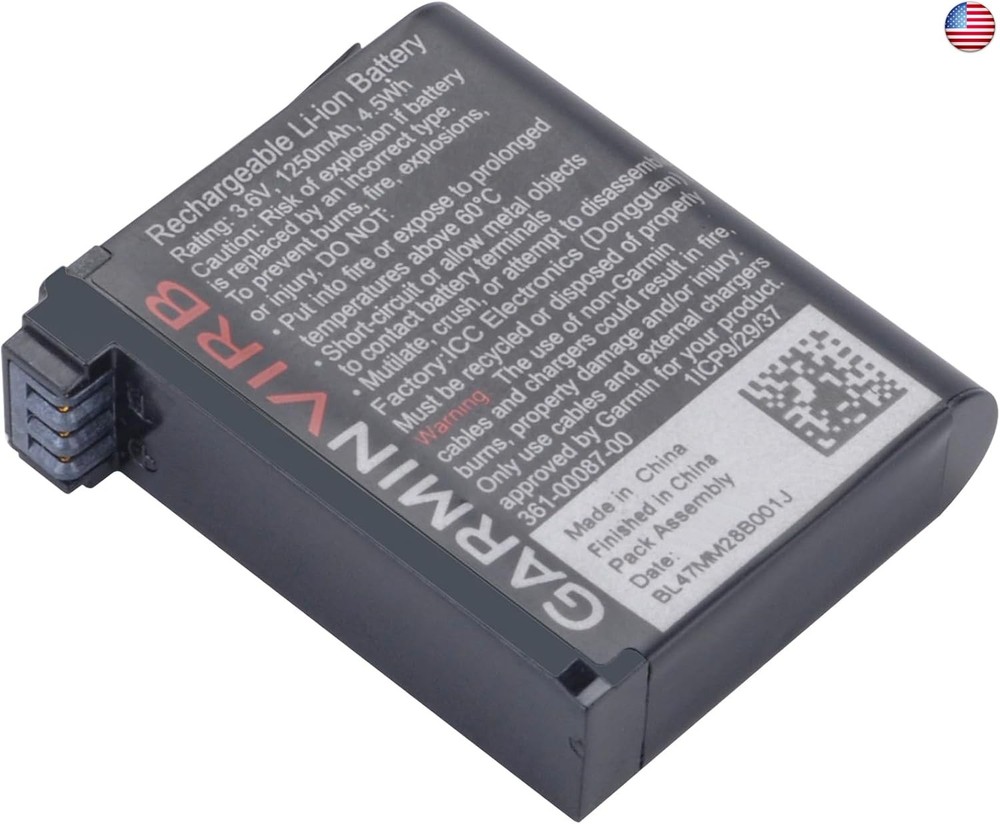 361-00087-00 Battery Replacement for Garmin Li-ion 361-00087-00 1ICP9/29/37