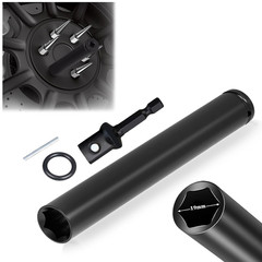 Spike Lug Nuts Socket, Durable Socket with 19mm Hex, Universal Spiked Lug Nuts 1