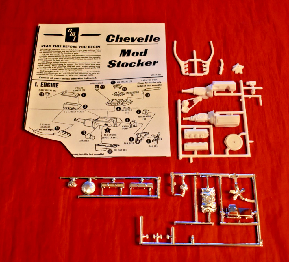 AMT 1965 Chevelle 454 Stocker Engine 1/25